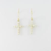 【リメイク】K18YG クロス ダイヤモンドピアス30％引き