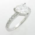 【リメイク】プラチナダイヤモンドリング 1．057ct・E・SI1・ハートシェイプ