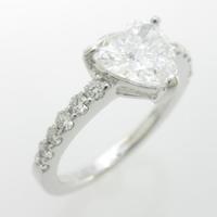 【リメイク】プラチナダイヤモンドリング 1．057ct・E・SI1・ハートシェイプ