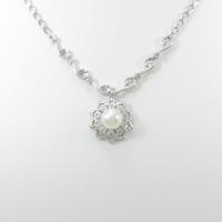 585WG／18KTWG アコヤパールネックレス
