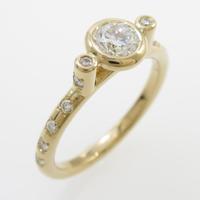 K18YG ダイヤモンドリング