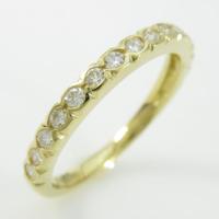 【リメイク】K18YG ハーフエタニティ ダイヤモンドリング