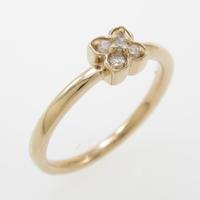 4゜C フラワー ダイヤモンドリング