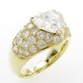 K18YG ダイヤモンドリング 2．158ct・J・I1・ハートシェイプ20％引き