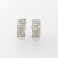 K18WG パヴェ ダイヤモンドピアス