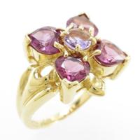 K18YG フラワー アメジストリング20％引き