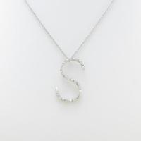 ゾッカイ イニシャルS ダイヤモンドネックレス