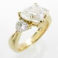 K18YG ダイヤモンドリング 1．689ct・H・SI1・ハートシェイプ