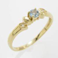 K18YG アクアマリンリング