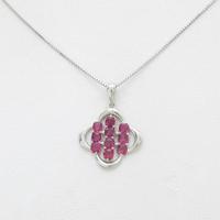 K18WG ルビーネックレス