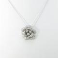 K18WG フラワー ダイヤモンドネックレス