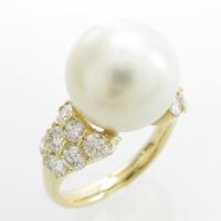 K18YG シロチョウパールリング