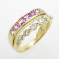 ジュネ ピンクサファイヤリング