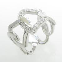 K18WG ハート ダイヤモンドリング