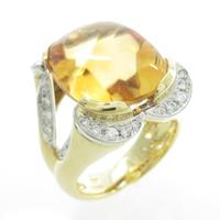 K18YG／K18WG シトリンリング