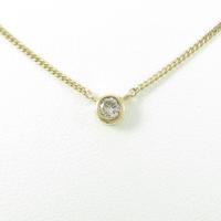 K18YG ソリティア ダイヤモンドネックレス20％引き