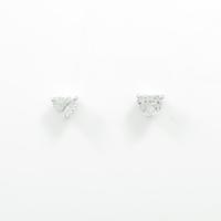 【リメイク】ST／プラチナダイヤモンドピアス 0．584ct・E・SI1?2・ハートシェイプ
