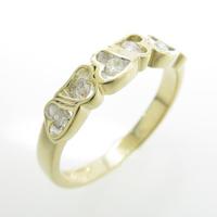 750YG ハート ダイヤモンドリング