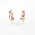 K14YG ピンクサファイヤピアス