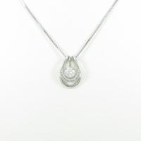 【新品】プラチナダイヤモンドネックレス 0．302ct・D・SI2・3EXT H＆C
