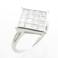 K18WG ダイヤモンドリング