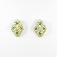 K18YG エメラルドピアス