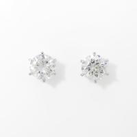 【リメイク】ST／プラチナダイヤモンドピアス 1．085ct・1．164ct・G・SI2・GOOD