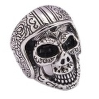 BWL(ビルウォールレザー) Medium Master Skull Ring w/Hemet R409