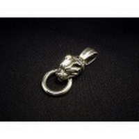 BWL(ビルウォールレザー)　スモールドッグヘッドw/リングペンダント　PN881