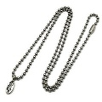 BWL(ビルウォールレザー)　ボールチェーン2.5mm　20インチ(約51cm)　N872