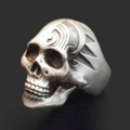Dualflow（デュアルフロウ）engrave skull ring 　【DFR-2】