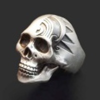 Dualflow（デュアルフロウ）engrave skull ring 　【DFR-2】