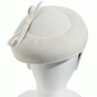 Jennifer Ouellette◆ールフェルトベレー＆リボンヘッドドレス◆アイボリー