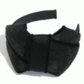 Jennifer Ouellette◆ホースヘア＆ベルベットリボントリムリボンヘッドドレス・カチューシャ◆ブラック*人気再入荷しました