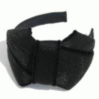 Jennifer Ouellette◆ホースヘア＆ベルベットリボントリムリボンヘッドドレス・カチューシャ◆ブラック*人気再入荷しました