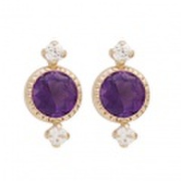 K10PG アメジスト＆ピンクゴールドピアス 46-5639