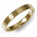 K18YG　スリーロウ・マリッジリング（結婚指輪）3mm (N030W152N1*03-K18YG)