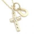 SYMPATHY OF SOUL（シンパシーオブソウル）　Cross&Horseshoe Necklace - K10YG w/Diamond（クロスアンドホースシューネックレス - K10イエローゴールド w/ダイヤモンド）