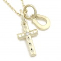 SYMPATHY OF SOUL（シンパシーオブソウル）　Cross&Horseshoe Necklace - K10YG w/Diamond（クロスアンドホースシューネックレス - K10イエローゴールド w/ダイヤモンド）