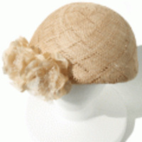 OPHELIE HATS◆ラウンドストロー＆フラワーヘッドドレス◆ナチュラル