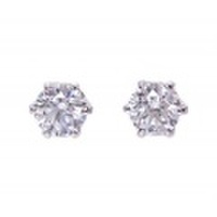 Pt900＆チタン ダイヤモンド(0,167ct/0,167ct D SI-1 3EX H&C)ピアス