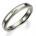 Pt950 　ミルグレイン・エッジマリッジリング（結婚指輪）3mm ( N030K178N3*01)
