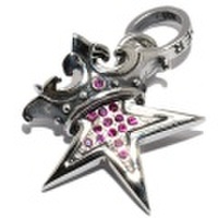 ROYAL ORDER(ロイヤルオーダー) SP245 SMALL SOLID STAR w/CROWN PAVE PKCZ スモールソリッドスタークラウン　パヴェピンクＣＺ