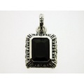 ROYAL ORDER(ロイヤルオーダー)　スクエアストーンペンダントw/オニキス　SP78-O