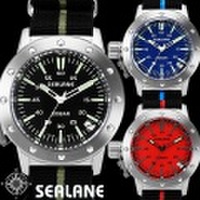 SEALANE シーレーン 20気圧防水ナイロンベルトウォッチ メンズ腕時計【送料無料】