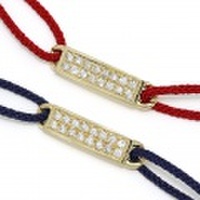 SYMPATHY OF SOUL（シンパシーオブソウル）　ID Plate Cord Bracelet&Anklet - K18Yellow Gold w/Diamond（IDプレートコードブレスレット&アンクレット - K18イエローゴールド w/ダイヤモンド）