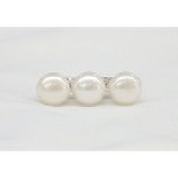 SS 淡水パール　ライン デザインリング