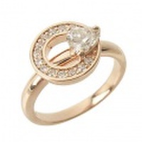 SV925　プチハート＆サークルリング（ピンクゴールドコーティング）95-2334p