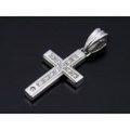 SYMPATHY OF SOUL（シンパシーオブソウル）　Gravity Cross Pendant - Silver w/Clear CZ（グラビティクロスペンダント -シルバー w/クリアCZ）