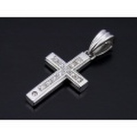SYMPATHY OF SOUL（シンパシーオブソウル）　Gravity Cross Pendant - Silver w/Clear CZ（グラビティクロスペンダント -シルバー w/クリアCZ）
